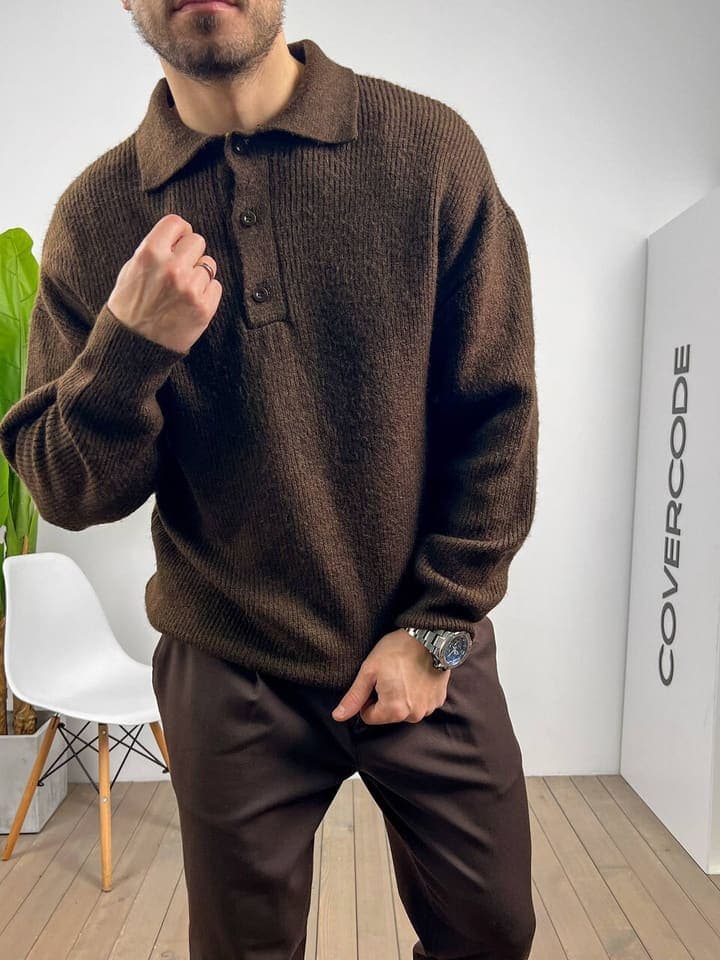 Свитер ROLLIE 28162 ворот с пуговицами